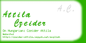 attila czeider business card